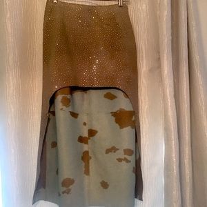 Used Vintage Real Cow Hide Reversible Style